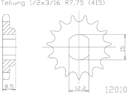 Picture of Voortandwiel sx 50 00/2023