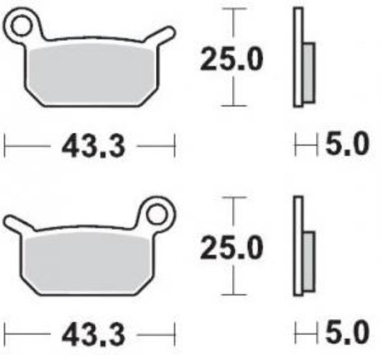Picture of Voor en achter remblokken ktm sx 50 09/23 sx 65 04/08 sinter