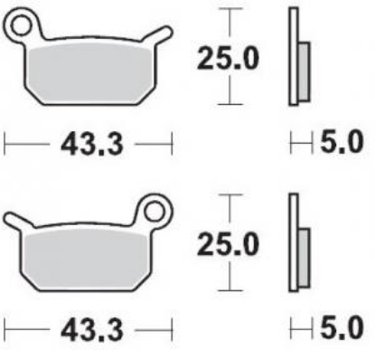 Afbeeldingen van Voor en achter remblokken ktm sx 50 09/23 sx 65 04/08
