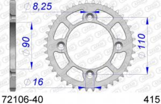 Afbeeldingen van Achtertandwiel sx 50 14/26 afam