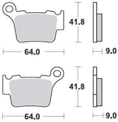 Afbeeldingen van Achterremblokken Ktm/Husq/Gasgas  KTM 04- HVA 06-  sx 65 25-SX85 21- motomaster nitro