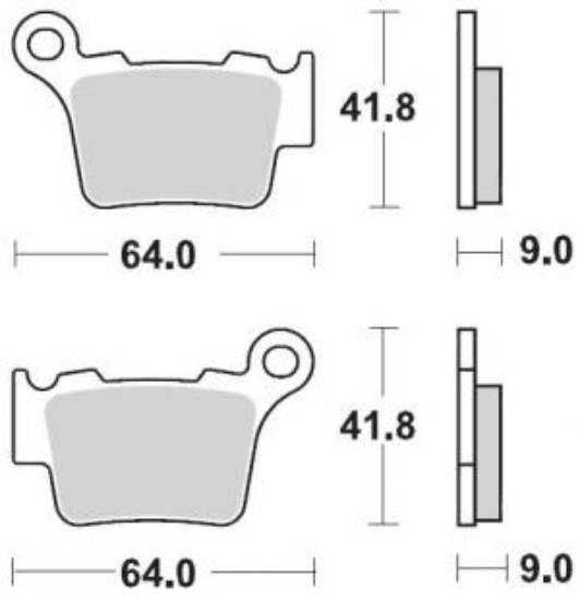 Afbeeldingen van Achterremblokken Ktm/Husq/Gasgas  KTM 04- HVA 06-  sx 65 25-SX85 21- motomaster nitro
