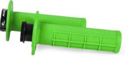 Afbeeldingen van R20 LOCK-ON GRIPS HALF WAFFLE NEON GREEN