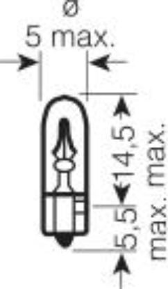 Afbeeldingen van OSRAM 12V 1,2W W2X4,6D