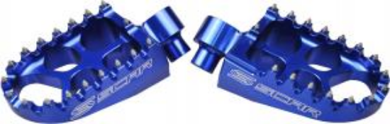 Afbeeldingen van YZ65 18- / YZ85 02- / YZ-YZF 97- & FANTIC EVO FOOTPEGS ALU BLUE COLOR + 10MM