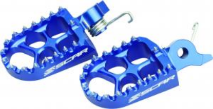 Afbeeldingen van YZF250 24 YZ450F 23-24 EVOLUTION FOOTPEGS BLUE + 10MM