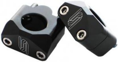 Afbeeldingen van UNIVERSAL BAR MOUNT KIT BLACK COLOR 22.2MM CLAMP TO 28.6MM