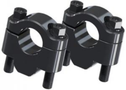 Afbeeldingen van UNIVERSAL BAR RISE KIT 20MM DIAMETER 22,2MM BLACK COLOR