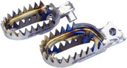 Afbeeldingen van YAMAHA/FANTIC YZ65 17- YZ/YZF 98- TITANIUM FOOTPEGS GRIPPER