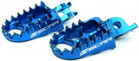Afbeeldingen van CR / CRF 02- / KX250F 06- / KX450F 07- EVO FOOTPEGS ALU BLUE COLOR
