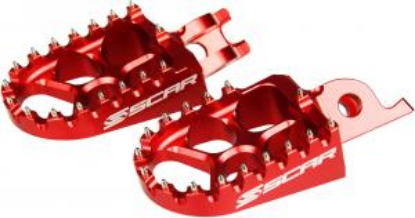 Picture of CR / CRF 02- / KX250F 06- / KX450F 07- EVO FOOTPEGS ALU RED COLOR