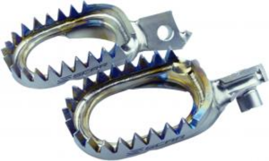 Picture of RMZ 250 10- / RMZ 450 08- TITANIUM FOOTPEGS ANTI MUD SUZUKI