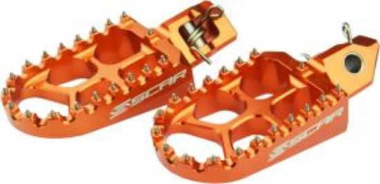 Afbeeldingen van SX/F-TC/FC 23- EXC/F-TE/FE 24- EVOLUTION FOOTPEGS ORANGE COLOR