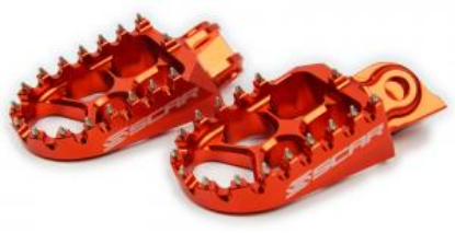 Afbeeldingen van KTM 85SX Enduro690 Freeride250R Freeride350 Freeride250F Husqvarna Enduro701 EVO FOOTPEGS ALU ORANGE COLOR
