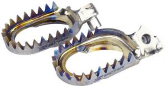 Afbeeldingen van Beta RR125-2T RR200-2T RR250-2T RR300-2T RR350-4T RR390-4T RR430-4T RR480-4T Scar Anti-Mud Titanium Voetsteunen