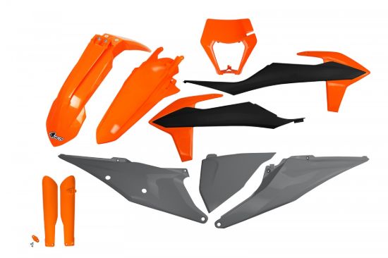 Afbeeldingen van UFO FULL KIT KTM OEM 21 WITH HEADLIGHT - EXC / EXC-F 2020-2023