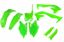 Afbeeldingen van UFO FULL KIT KAWASAKI NEON GREEN - KXF 450 2016-2017