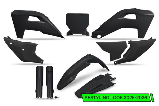 Afbeeldingen van UFO FULL KIT HUSQVARNA BLACK - TC 125/250 - FC 250/350/450 2023-2024