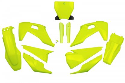 Picture of UFO FULL KIT HUSQVARNA NEON YELLOW - TC / FC 2019-2022