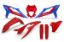 Afbeeldingen van UFO FULL KIT BETA RED-BLUE WITH HEADLIGHT - RR 125 /RR 250/RR 300/RR 350/RR 400 2023-2024