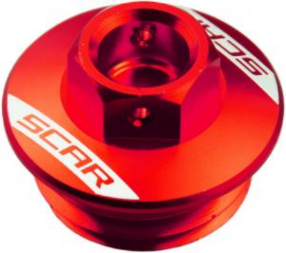 Afbeeldingen van Scar Olie Vuldop Honda/Kawasaki/Yamaha Rood