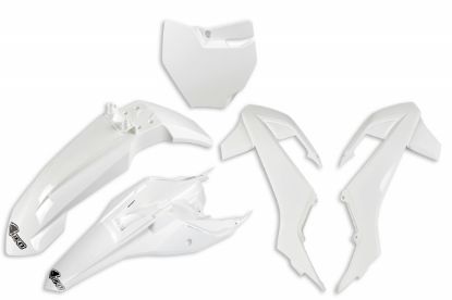 Afbeeldingen van UFO PLASTIC KIT KTM WHITE 047 - SX65 16-23