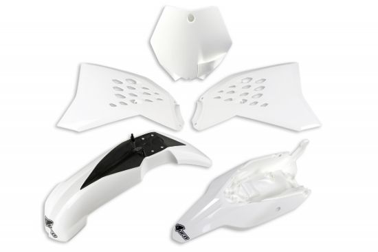 Afbeeldingen van UFO PLASTIC KIT KTM WHITE 047 - SX65 12-15