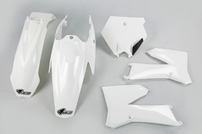 Afbeeldingen van UFO PLASTIC KIT KTM WHITE 047 - SX85 06-12