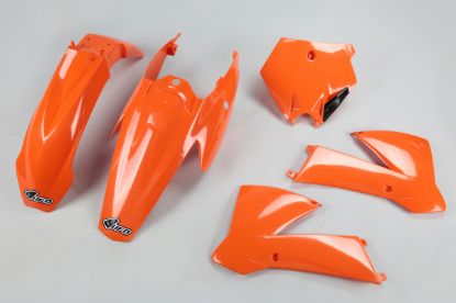 Afbeeldingen van UFO PLASTIC KIT KTM ORANGE 127 - SX85 04-05