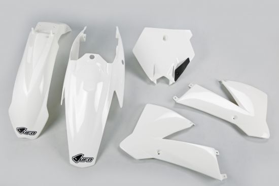 Afbeeldingen van UFO PLASTIC KIT KTM WHITE 047 - SX85 04-05