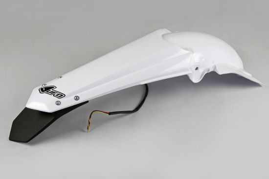 Afbeeldingen van UFO REAR FENDER (W/LED) YAMAHA WHITE - YZF250 10-13