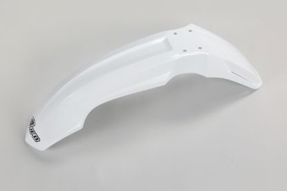 Afbeeldingen van UFO FRONT FENDER RESTYLE SUZUKI WHITE - RM85 00-25