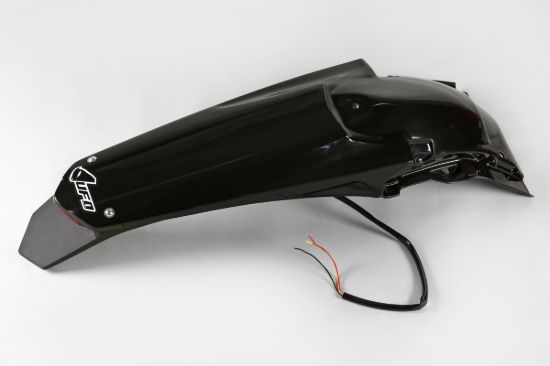 Afbeeldingen van UFO REAR FENDER (W/LED) SUZUKI BLACK - RMZ250 10-18