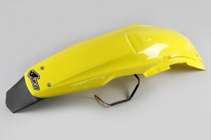 Afbeeldingen van UFO REAR FENDER (W/LED) SUZUKI YELLOW - RMZ250 07-09