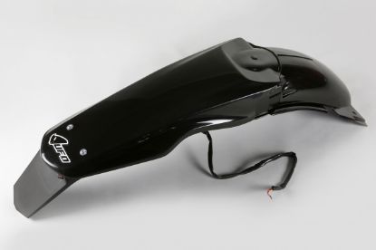 Afbeeldingen van UFO REAR FENDER (W/LED) SUZUKI BLACK - RM125/250 01-25