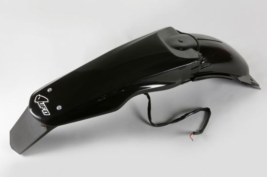 Afbeeldingen van UFO REAR FENDER (W/LED) SUZUKI BLACK - RM125/250 01-25