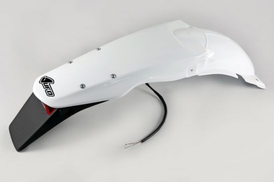 Afbeeldingen van UFO REAR FENDER SUZUKI WHITE - RM125/250 01-25