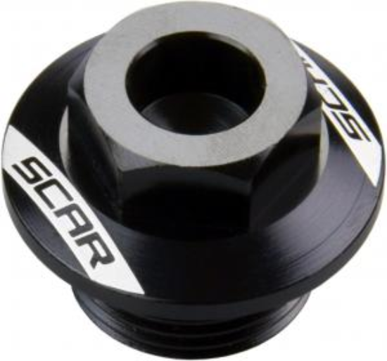 Afbeeldingen van Scar Balhoofdmoer Zwart 	SX / SXF / EXC / EXC-F 03- + GasGas 21-23