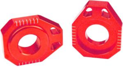 Afbeeldingen van Scar Achteras blokken Rood Dikte As 20MM KTM Husqvarna GasGas