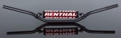 Afbeeldingen van RENTHAL HANDLEBAR 22MM BLACK-PADDED 797 50CC PLAYBIKE BAR 797-01-BK-08-219