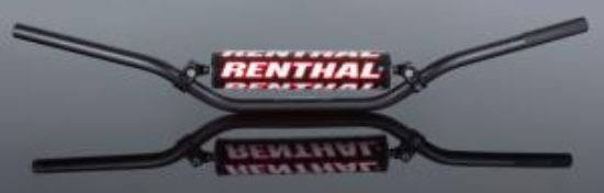 Picture of RENTHAL HANDLEBAR 22MM BLACK-PADDED 809 RC HIGH 809-01-BK-01-185