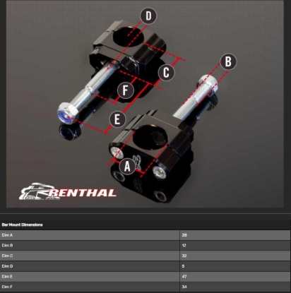 Afbeeldingen van Stuurklemmen Honda/Kawasaki  28,6 MM Stuur 5MM OFFSET