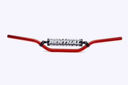 Afbeeldingen van RENTHAL HANDLEBAR 22MM RED-PADDED 797 50CC PLAYBIKE BAR 797-01-RD-08-219