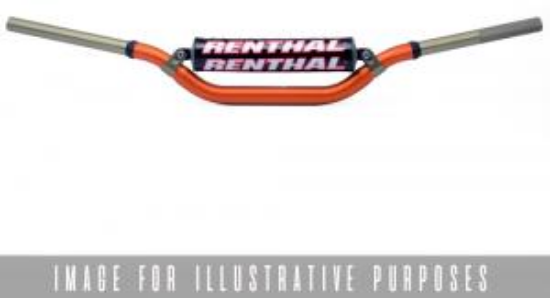 Afbeeldingen van RENTHAL HANDLEBAR TWINWALL ORANGE-PADDED 994 KTM HIGH 994-01-OR