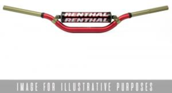 Afbeeldingen van RENTHAL HANDLEBAR TWINWALL RED-PADDED 918 CR HIGH/RICKY JOHNSON 918-01-RD-02