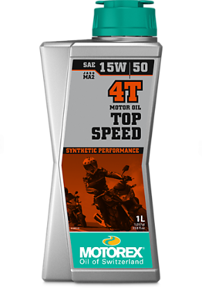 Afbeeldingen van MOTOREX TOP SPEED 4T SAE 15W/50 JASO MA2 (1 LTR)