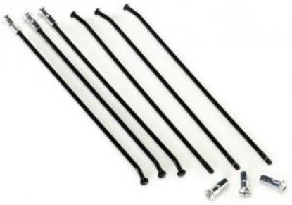 Afbeeldingen van Spaakset 5 Stuks Zwart 17 Inch voorwiel  SX65  OEM (Standaard Naaf)