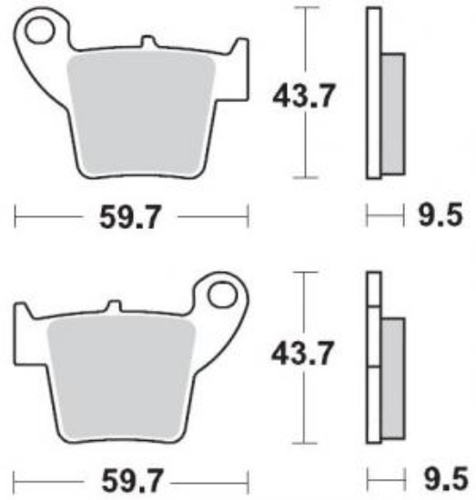 Afbeeldingen van A-Rem CR/CRF 02/26 Achterremblokken 94321 Motomaster