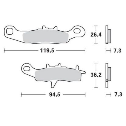 Picture of KX80/85 97-.. RM85 05-..-Voorremblokken