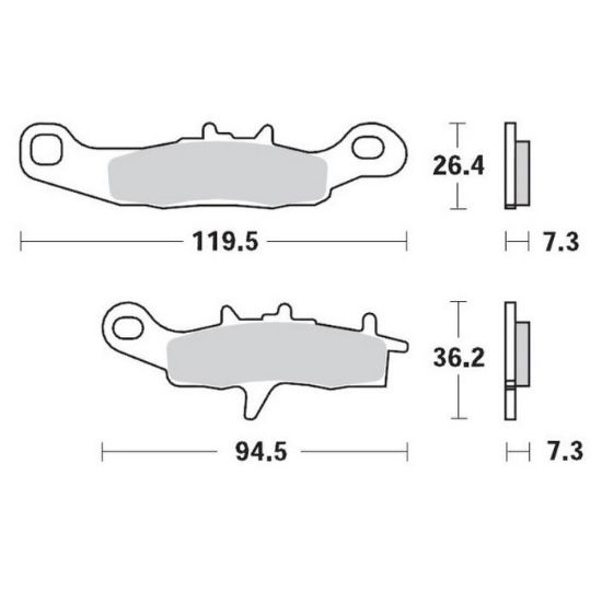 Afbeeldingen van KX80/85 97-.. RM85 05-..-Voorremblokken